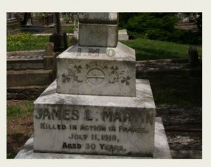 James Lewis Martin commemorative plaque, Orange Cemetery. Image courtesy Lynne Irvine.