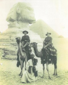 Arthur Thomas White (left) and Thomas Miles in Egypt. Image courtesy Cathy Laughton.