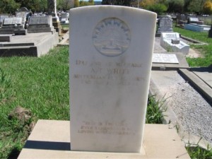 Arthur Thomas White's grave. Image courtesy Orange Cemetery.