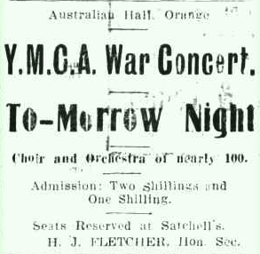 YMCA war concert