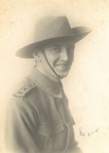 Reginald Arthur Smith, 6 August 1915. Image courtesy Mrs Ruth Velvin-Smith. 