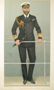 Caricature of Prince Louis of Battenberg, Vanity Fair, 16 February 1905. Image in public domain.