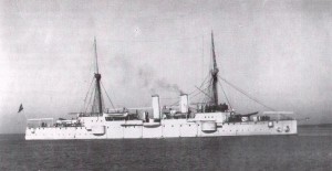 SMS Kaiserin Elisabeth during World War I. Image in public domain.