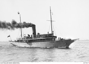 HMAS Una, October 1914. Image courtesy Australian War Memorial.