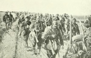Serbian soldiers c1914. Image courtesy Wikimedia Commons.