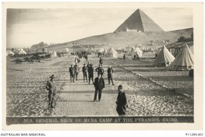 Mena Camp, Egypt, December 1914. Image courtesy Australian War Memorial.
