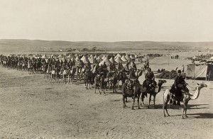 The Camel Corps at Beersheba in 1915. Image in public domain.