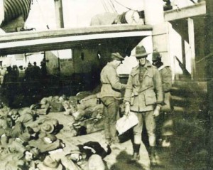 Thomas Dalton, aged 22, aboard Honorata following the evacuation of Gallipoli in December 1915. Image courtesy John Egan and Rosemary Serisier.