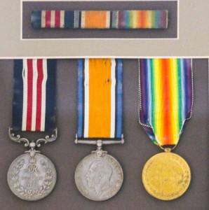 Vernon James Williams’ war medals; the Military Medal is on the left. Image courtesy Julia Williams.