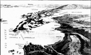 Panoramic View of the Dardanelles. Image courtesy Sydney Mail.