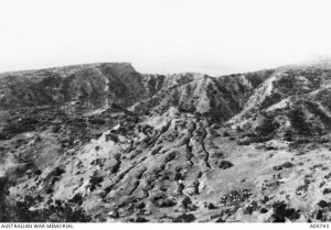 ANZAC support trenches at Braund's Hill, Gallipoli, 1915. Image courtesy Australian War Memorial.