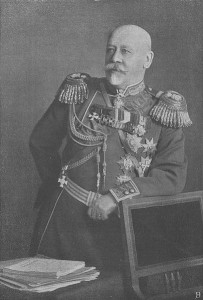 General Vladimir Sukhomlinov, the Russian Minister for War 1908-1915. Image in public domain.