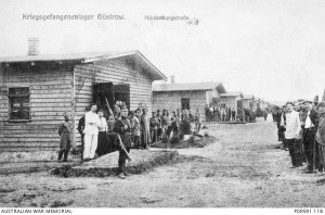 Allied prisoners of war Gustrow camp, Germany, 1915, Ernst Grantzow. Image courtesy Australian War Memorial.