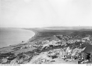 Suvla Bay, 9 August 1915, CEW Bean. Image courtesy Australian War Memorial.