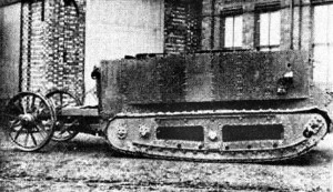 Little Willie, the first ever tank. Image in public domain.