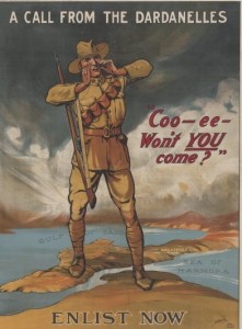 Coo-ee recruitment poster. Image courtesy Australian War Memorial.