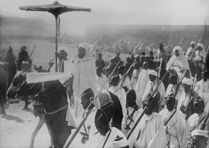 Senussi on their way to fight the English in Egypt, 1915. Image courtesy Bain News Service.