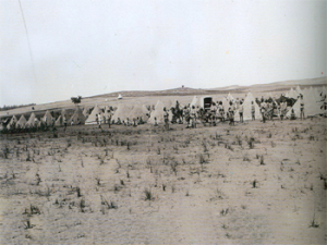 Ottoman Sixth Army field headquarters Mesopotamia, 1916. Image in public domain.