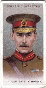 Cigarette card featuring Sir Archibald Murray 1915. Image courtesy WD & HO Wills.