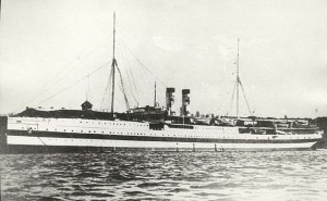 Russian hospital ship Portugal. Image courtesy http://www.messageries-maritimes.org/portugal.htm