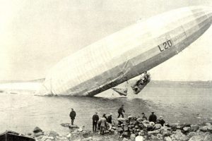 Zeppelin airship LZ-59 (L-20) stranded near Stavanger, Norway, 3 May 1916. Image courtesy Jean-Pierre Lauwers.