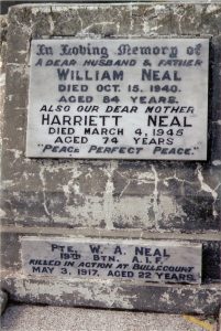 William Arthur Neal memorial plaque, Orange Cemetery. Image courtesy ancestry.com