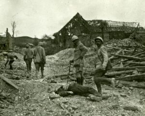 The village of Curlu, liberated by French forces 2 July 1916. Image in public domain.