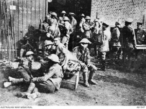Australian prisoners of war at the German collecting station following the Battle of Fromelles, France, 20 July 1916. Image courtesy Australian War Memorial.