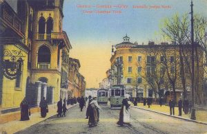 View of the Italian town of Gorizia in 1900. Image in public domain.