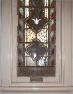Gerald Griffith memorial window, Methodist Church, March. Image courtesy Irene Bartimote.