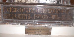 Gerald Griffith memorial plaque, Methodist Church, March. Image courtesy Irene Bartimote.