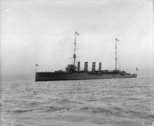 HMS Falmouth, 1914. Image courtesy Imperial War Museum © IWM (Q 21243).