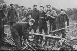 Wreckage of the SL-11. Image courtesy World War One Photos Archive. www.WW1Photos.com 