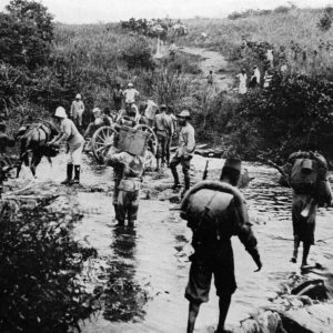 Belgian troops during the Tabora Offensive, September 1916. Image in public domain.