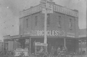 Edwards and O'Brien bicycle shop. Image courtesy Orange City Library.