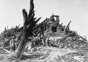 Ruins of the chateau at Deniecourt, September 1916. Image courtesy Imperial War Museum © IWM (Q 78095).