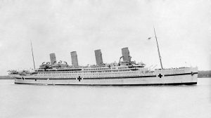 HMHS Britannic. Image courtesy http://www.maritimequest.com/liners/britannic_page_5.htm.