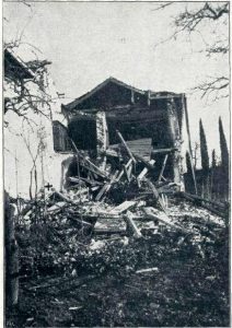 The ruined the Kostanjevica monastery, 1916. Image courtesy the Digital Library of Slovenia.