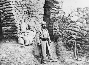 A French sentry at Fort Vaux, Verdun, November 1916. Image courtesy Imperial War Museum © IWM (Q 70068).